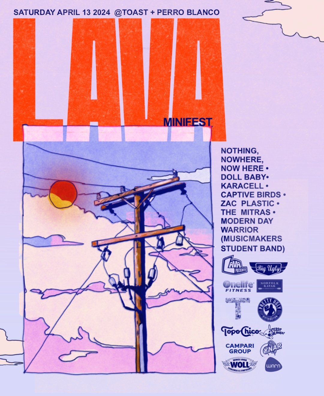 LAVA Mini Fest this Saturday in Norfolk Virginia with performances from Nothing, Nowhere, Now, Here, Doll Baby, Karacell, Captive Birds and more