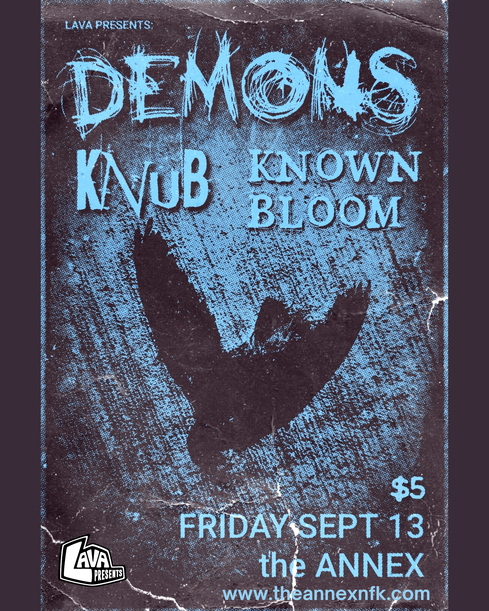 $5 LAVA shows at The Annex tonight + tomorrow featuring Demons, Knub, Berries, Obscure Son and more