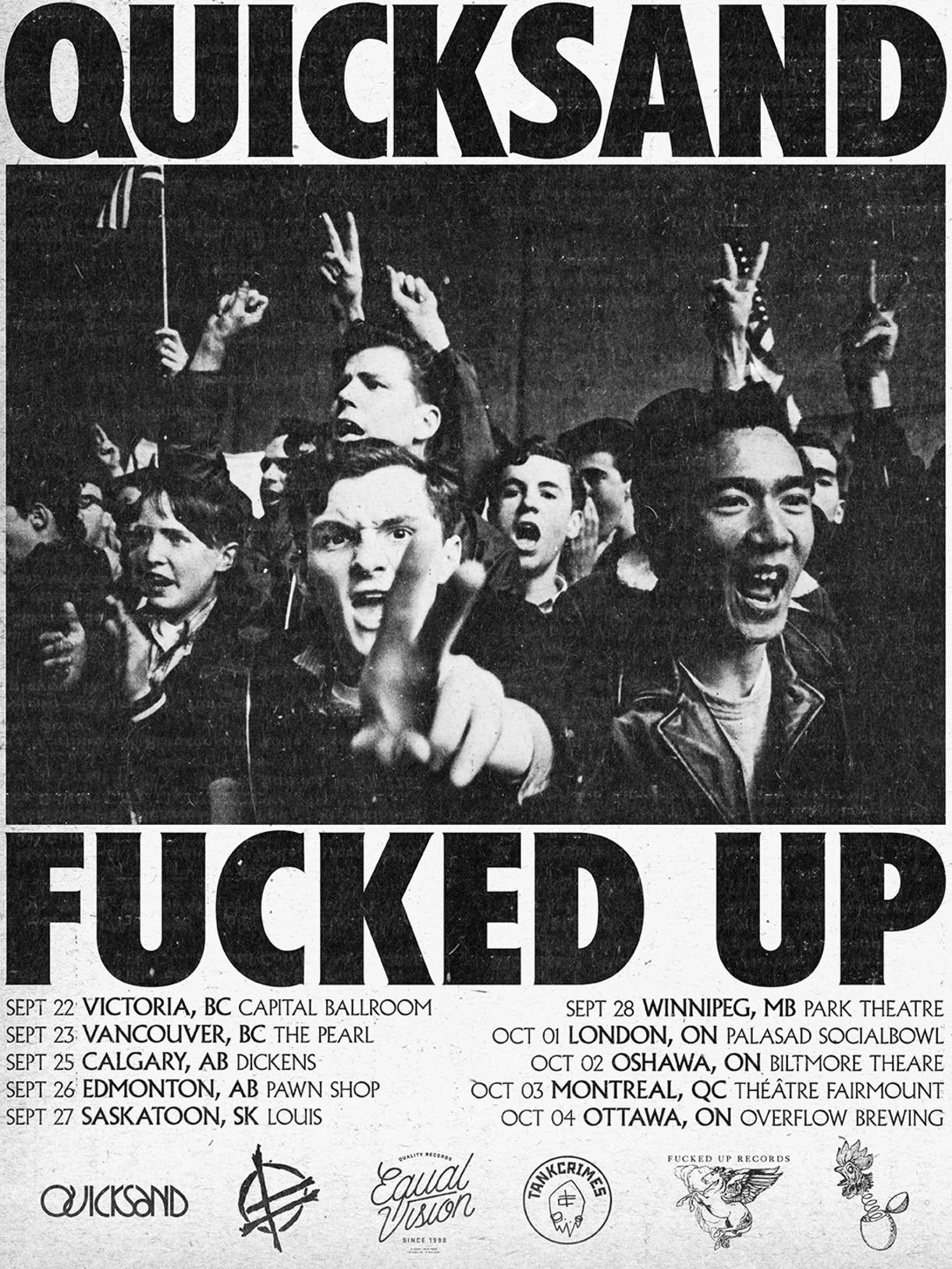 Quicksand and Fucked Up Announce Fall Co-Headline Tour Of Canada; Acclaimed New Album, “Bring On The Psychics,” From Quicksand Available Now