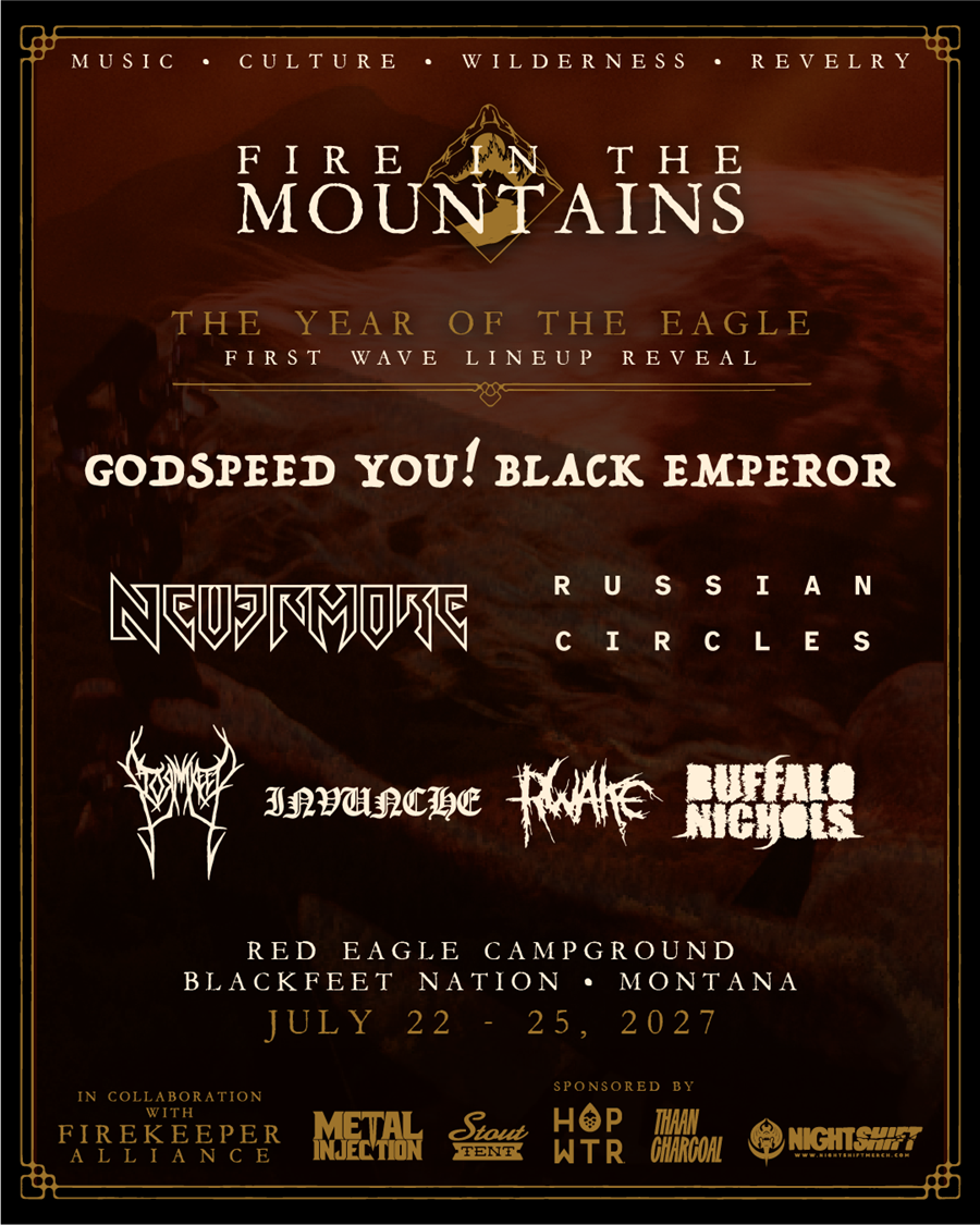 Godspeed You! Black Emperor, Nevermore, Russian Circles, + more announced for Fire in the Mountains 2027